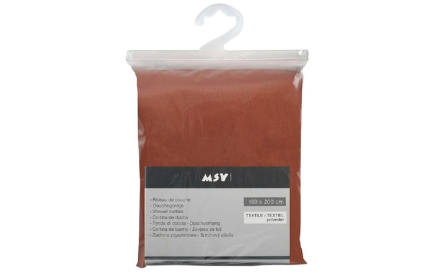 MSV Duschvorhang »MSV Uni, Terracotta« Breite 180 cm