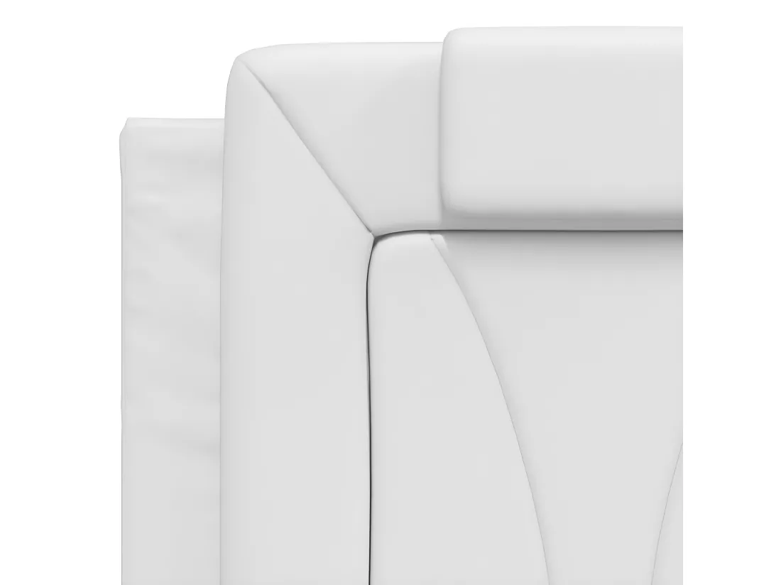 Coussin de tête de lit blanc 140 cm similicuir