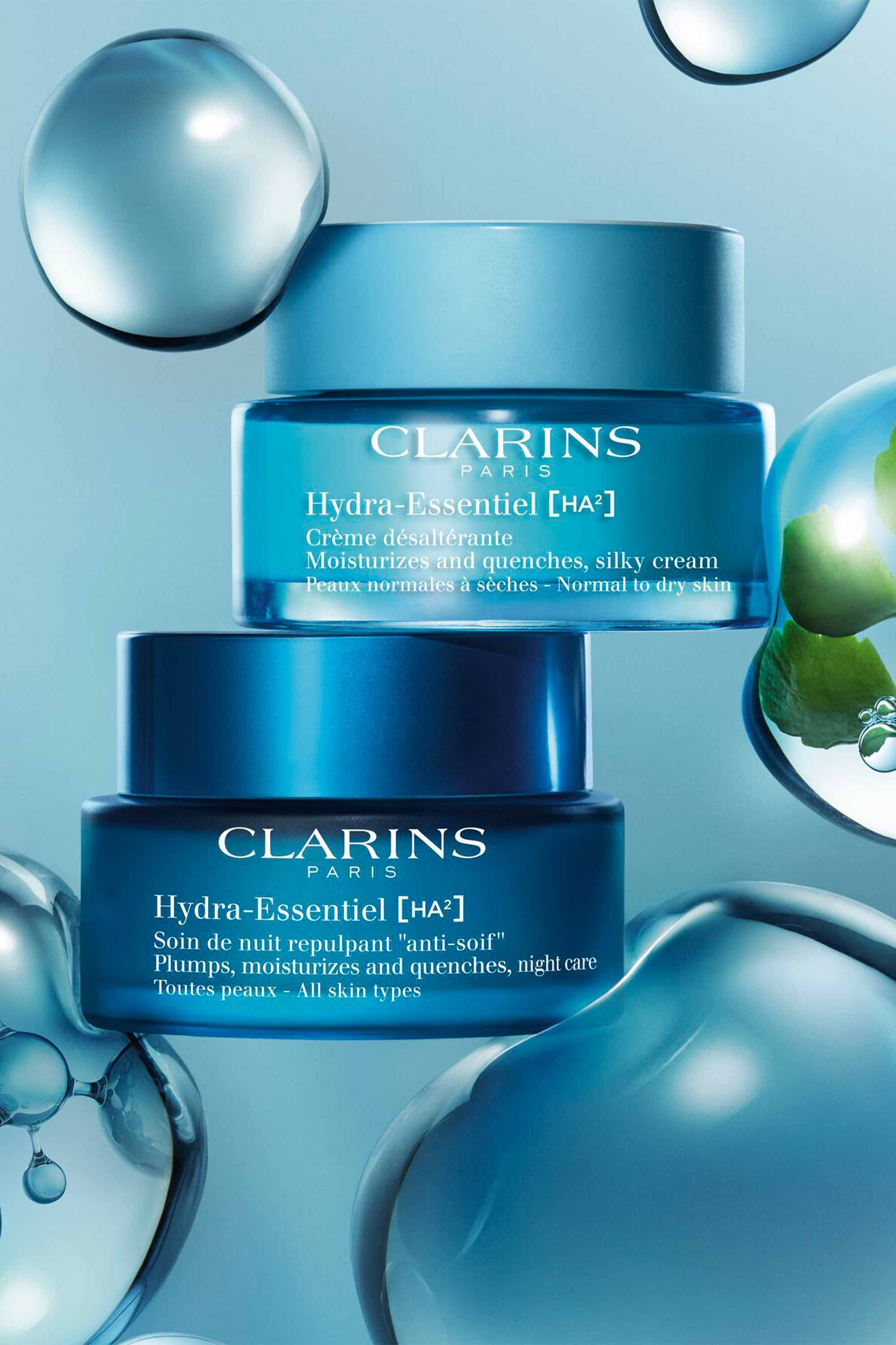 Clarins Crème hydratante SPF15 peaux normales à sèches Hydra-Essentiel-50 ml