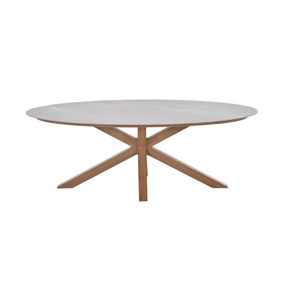 Scotland tafel - 230x115 cm - light teaklook - Centostone Napoli sand