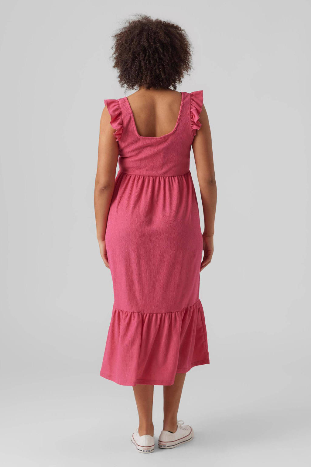 MAMALICIOUS zwangerschapsjurk MLCAILEEN met ruches roze