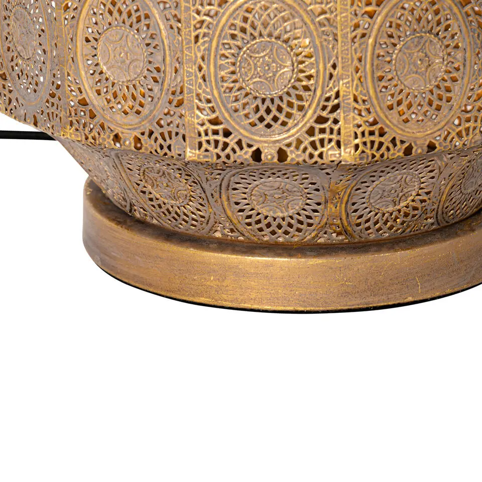 Qazqa tafellampen mowgli goudkleurig e27