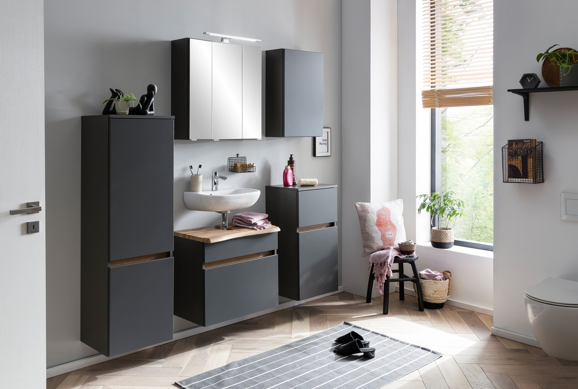 Waschtischkombination BRÜGGE grau 60cm