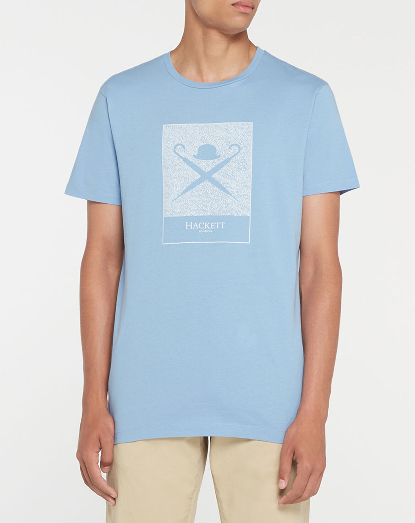 Hackett London T-Shirt Print Body bleu ciel