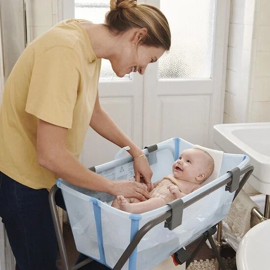Baignoire Flexi Bath™ bouchon thermique   Bleu océan        de               Stokke®