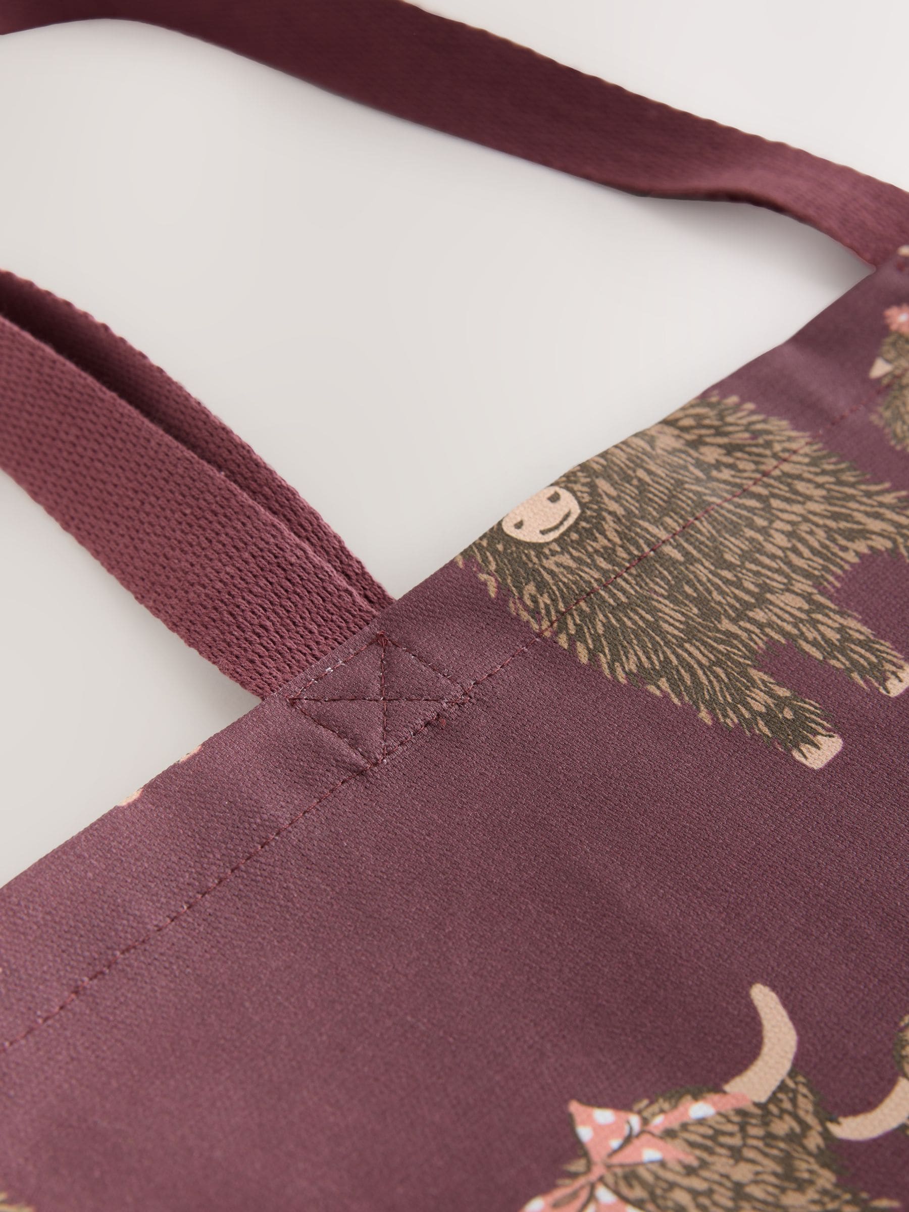 Burgundy Red Hamish - Initial Shopper 100% Cotton Bag