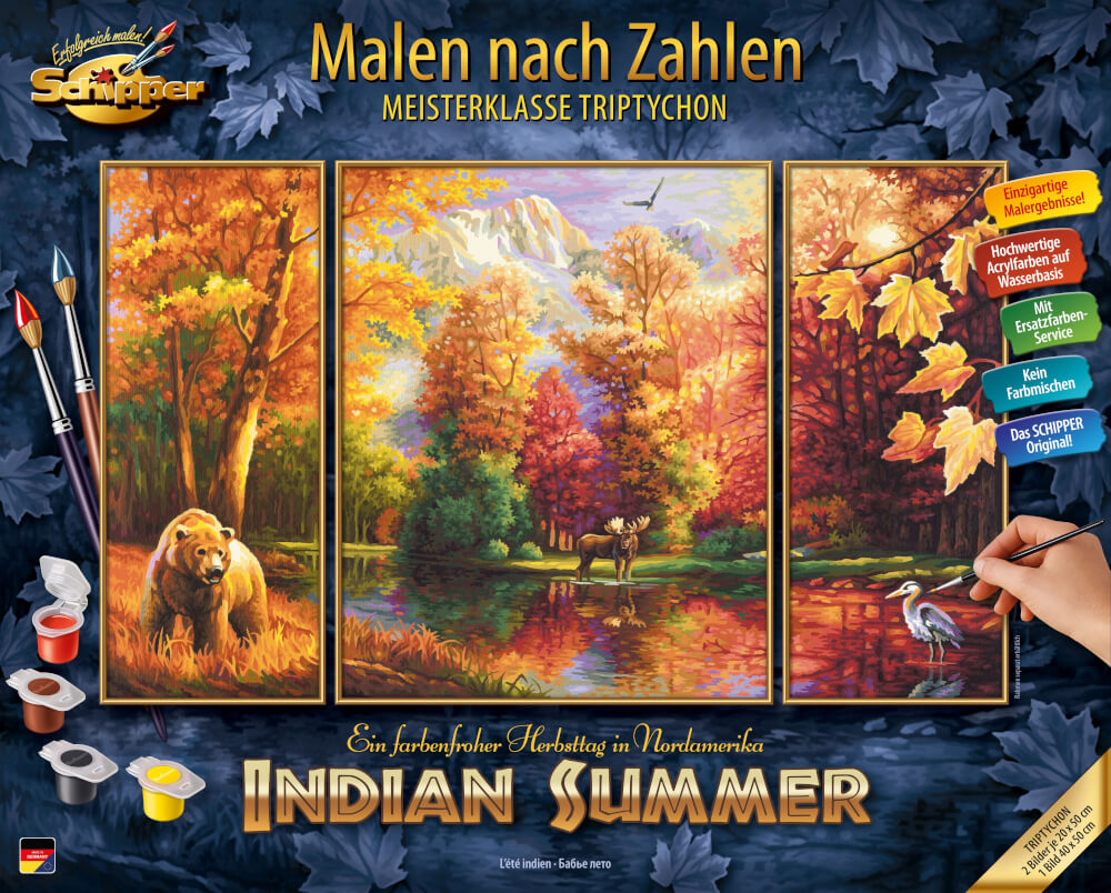Malen nach Zahlen - Indian Summer (Triptychon)