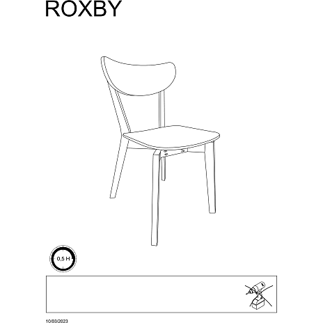Roxby spisebordsstol - lakeret egefiner
