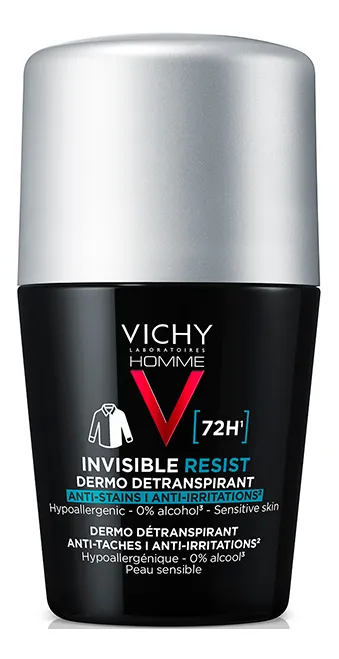 Vichy Homme Invisible Protect 72H Anti-stain Roll-on - 50 ml.