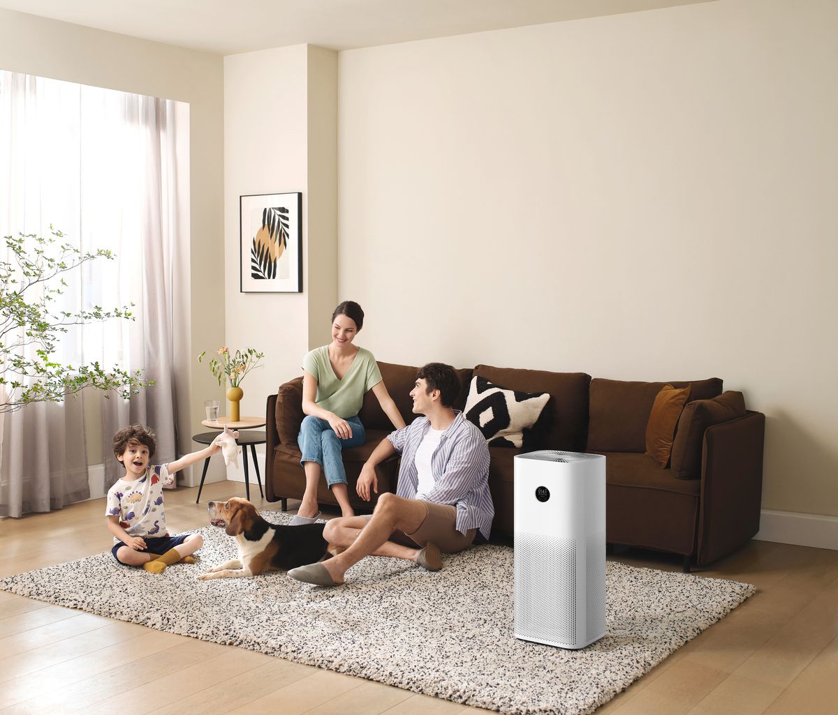 Xiaomi Mi Air Purifier 4 Pro EU weiß Hocheffektiver Luftreiniger Touchscreen