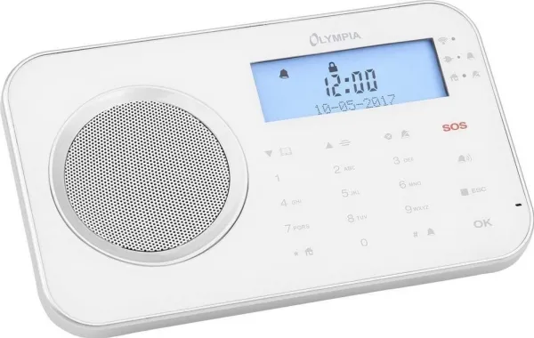 OLYMPIA ProHome 8700 - Hjemmealarmsystem - trådløs - Mobil - Wi-Fi - 2.4 Ghz, 868.5 MHz - hvid