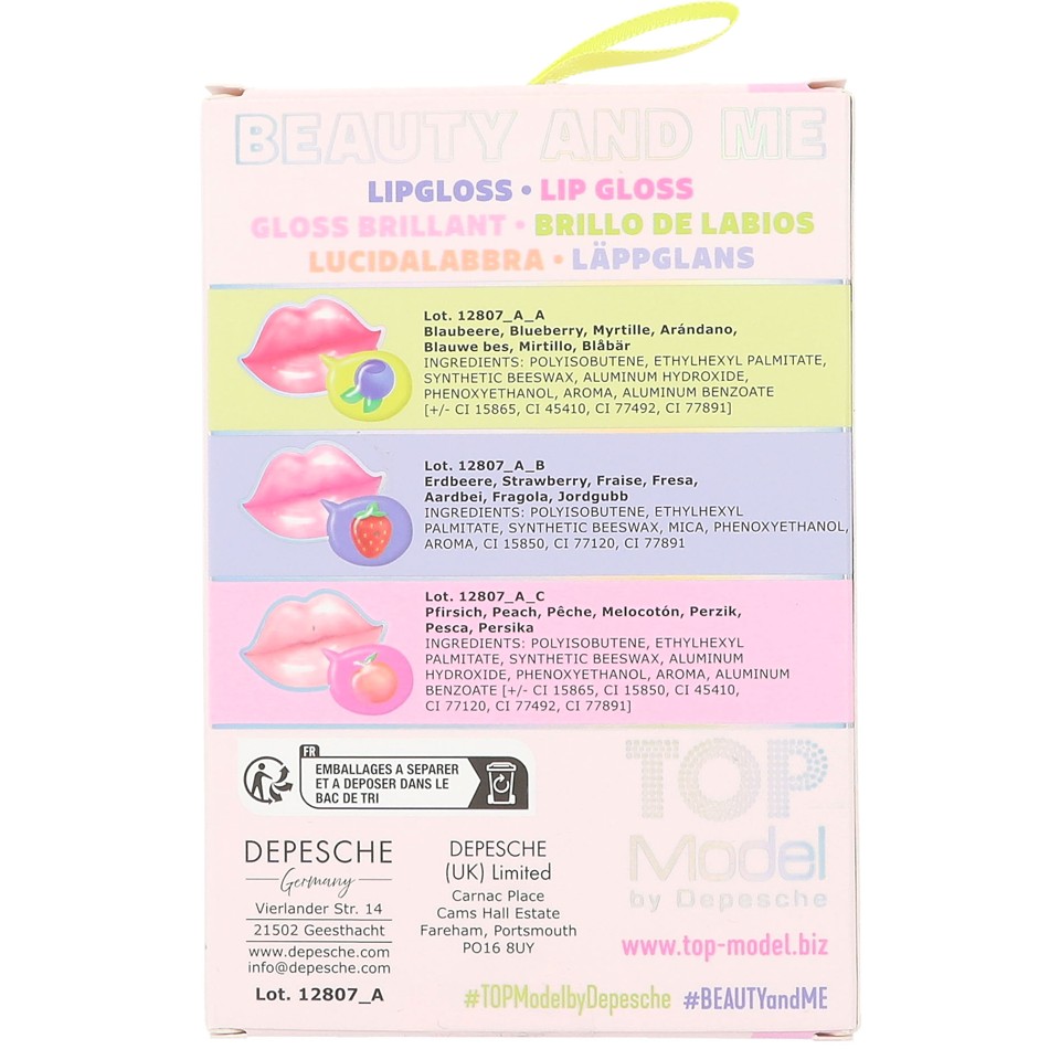 TOPModelLipgloss 3-pak BEAUTY and ME ( 0412807 )