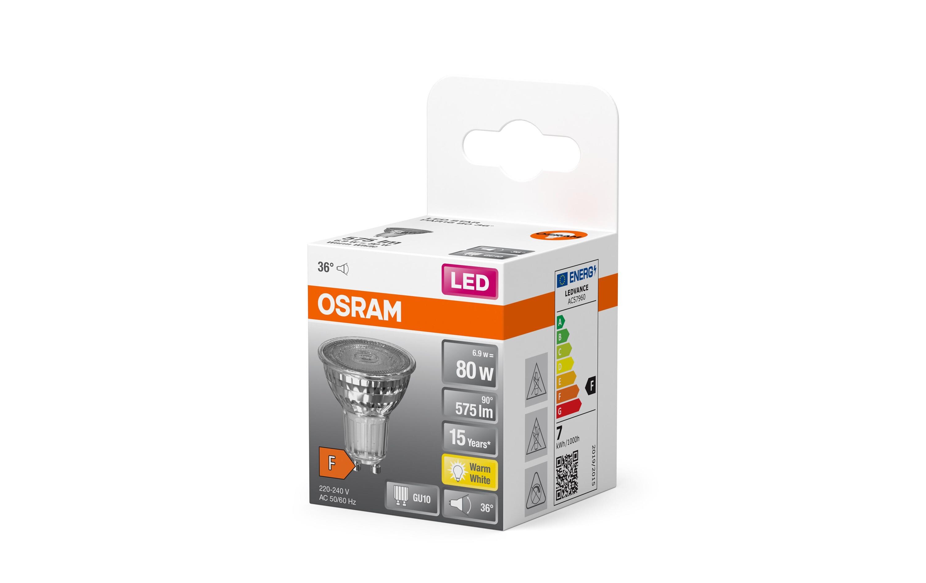 Lampe Star PAR16, 6.9W, GU10 WarmweissLED-Reflektorlampe PAR16 mit Retrofit-Stecksockel