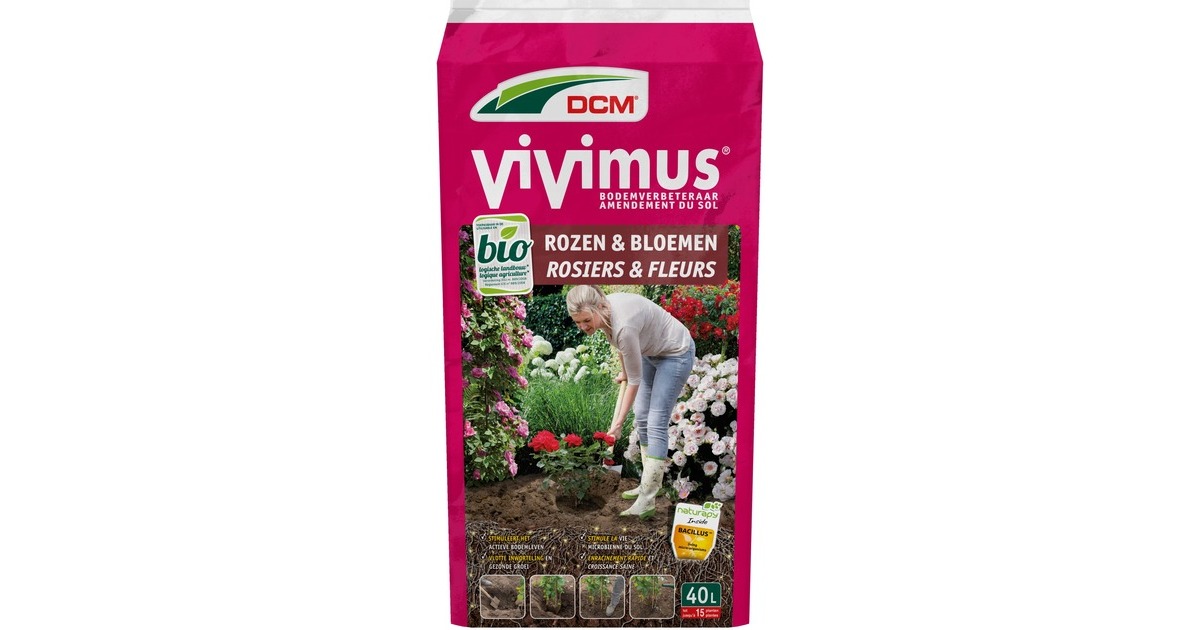 DCMVivimus Rozen & Bloemen 40l meststof  (Voor 15 planten)