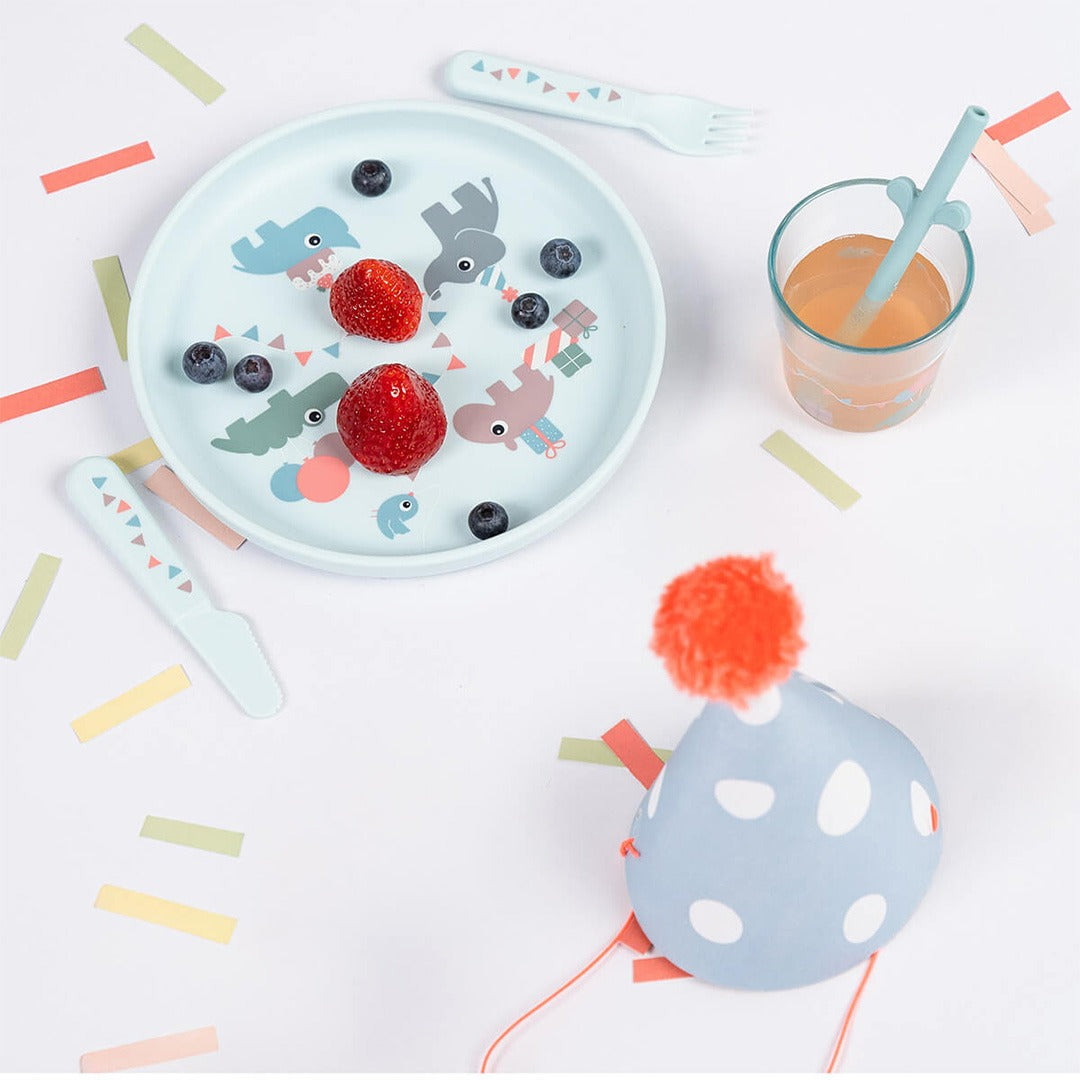 Done by deer kinderservies verjaardag - blue