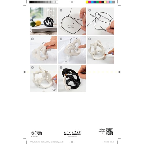 Mini DIY kit modellering skulptur - sort