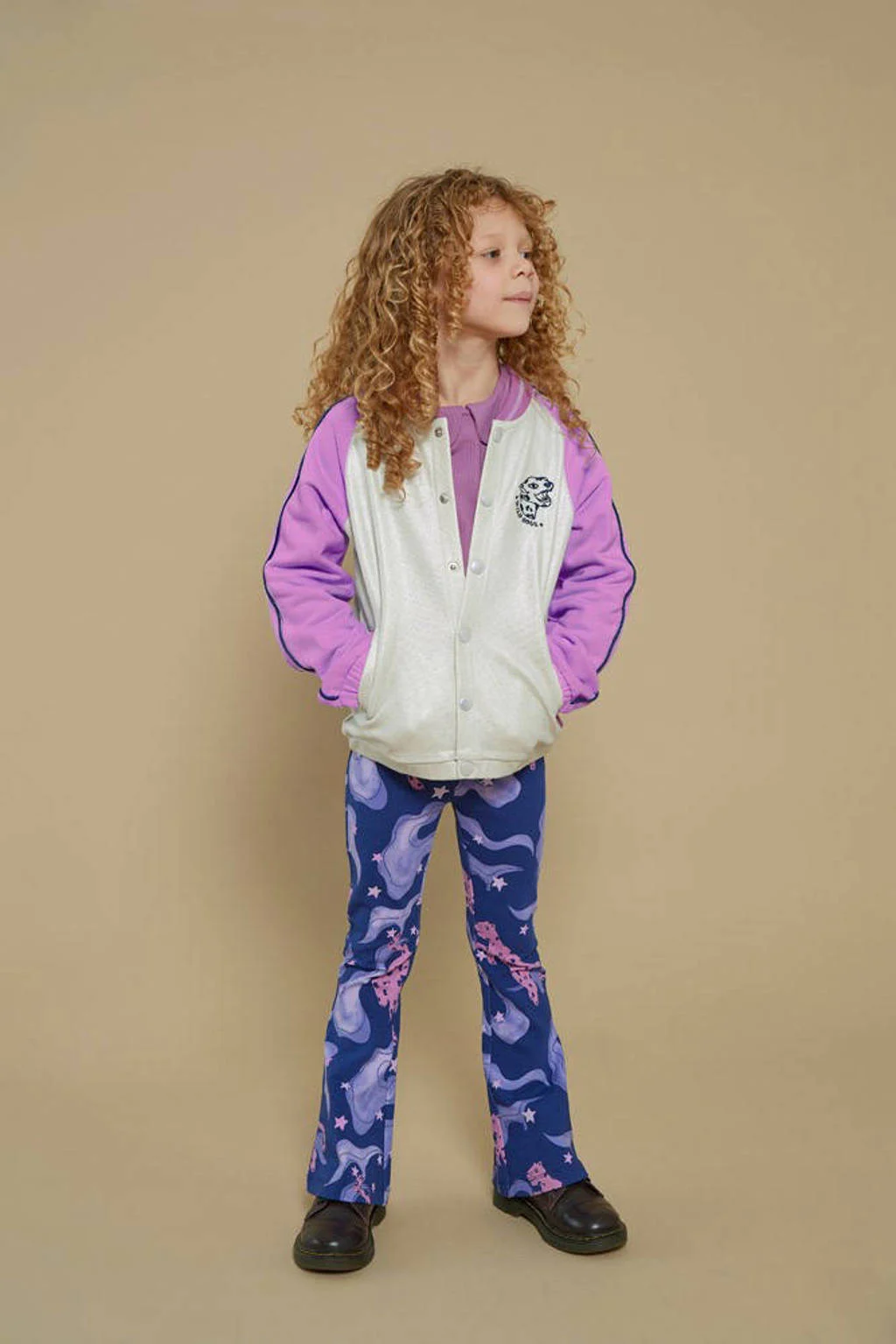 Jubel flared broek donkerblauw