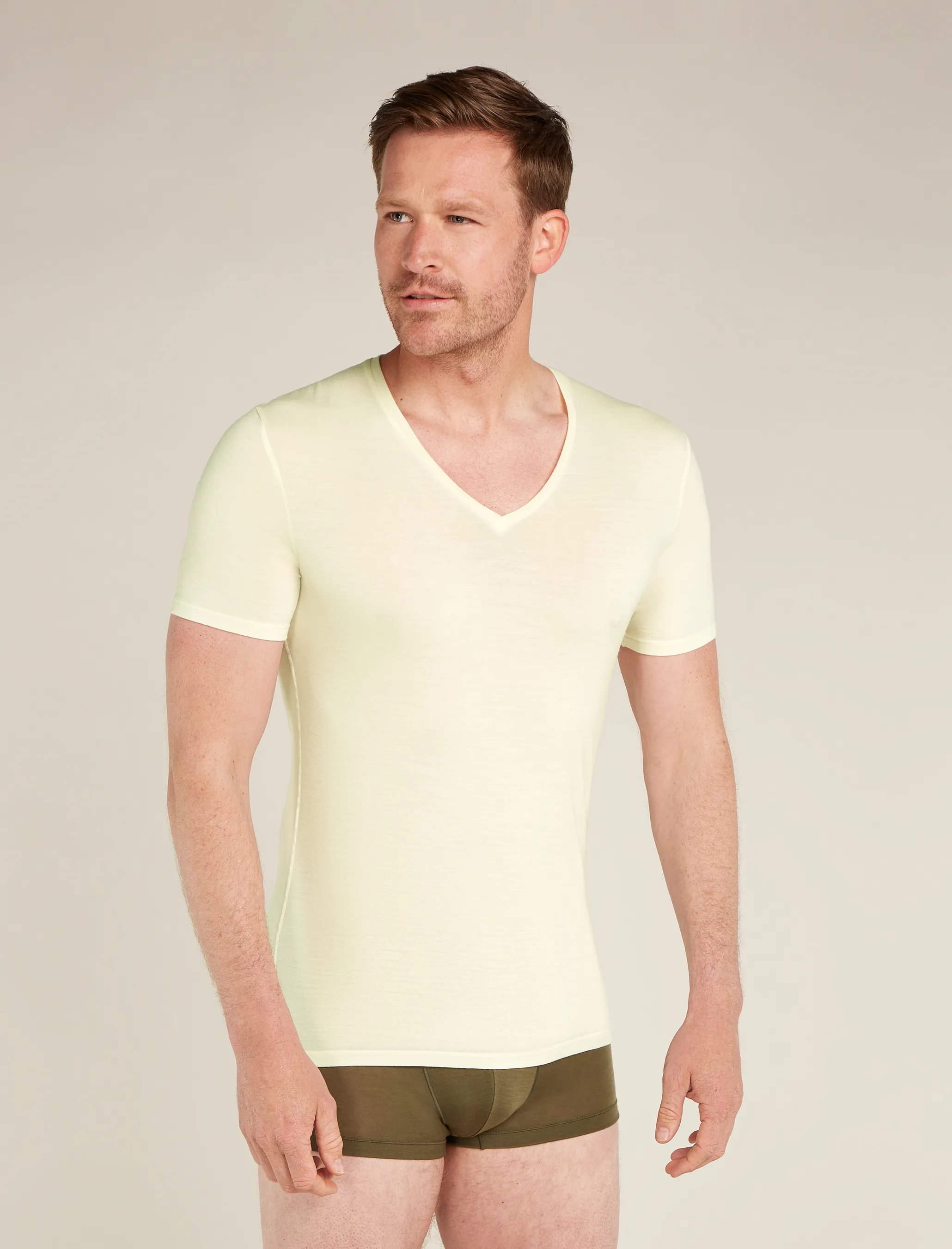 Icebreaker Men's Anatomica Ss V Undyed
