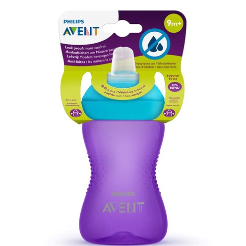 Tasse à bec souple 300 Ml Violet/Bleu - AVENT