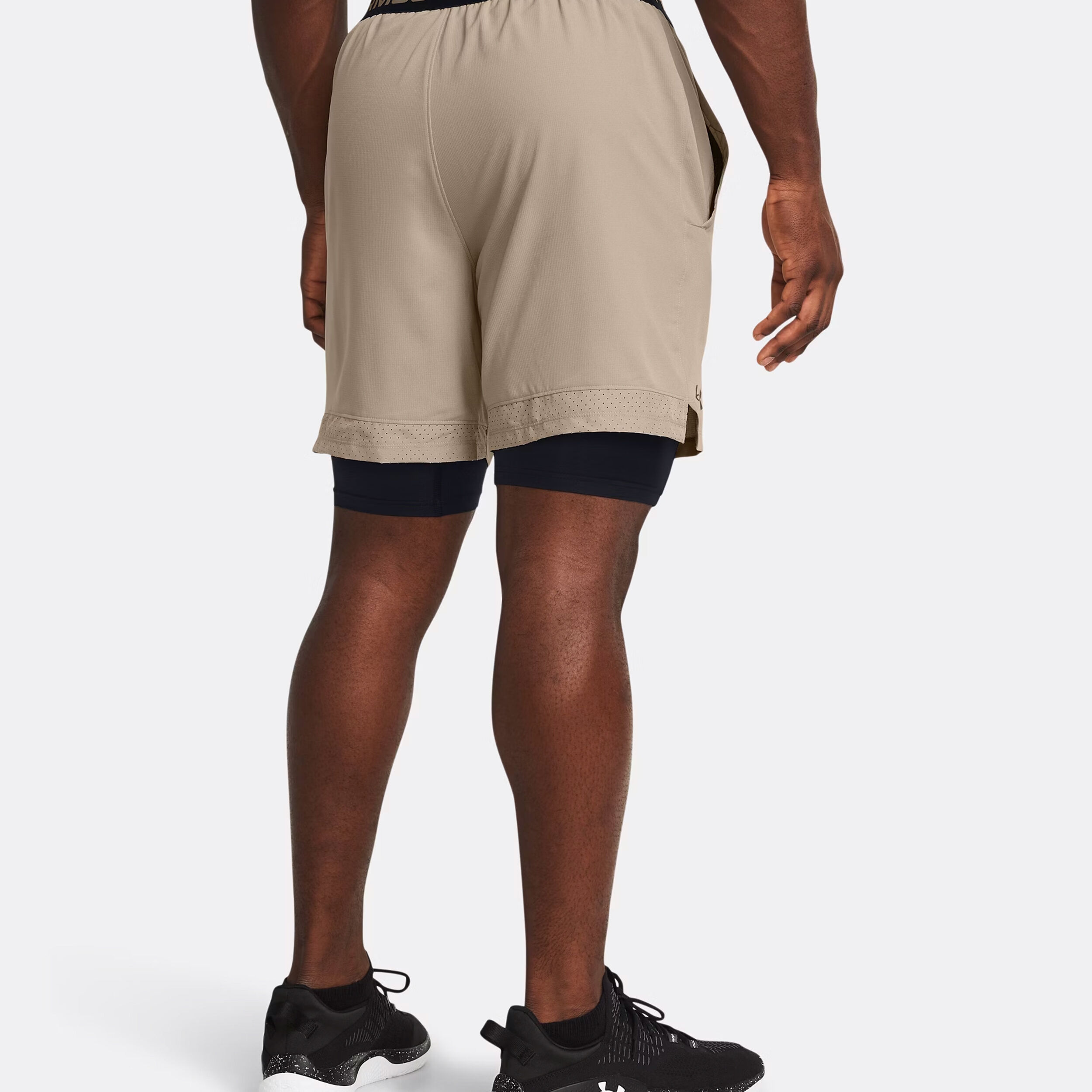 Under Armour Vanish Woven 2in1 Shorts Hommes - Beige , Noir