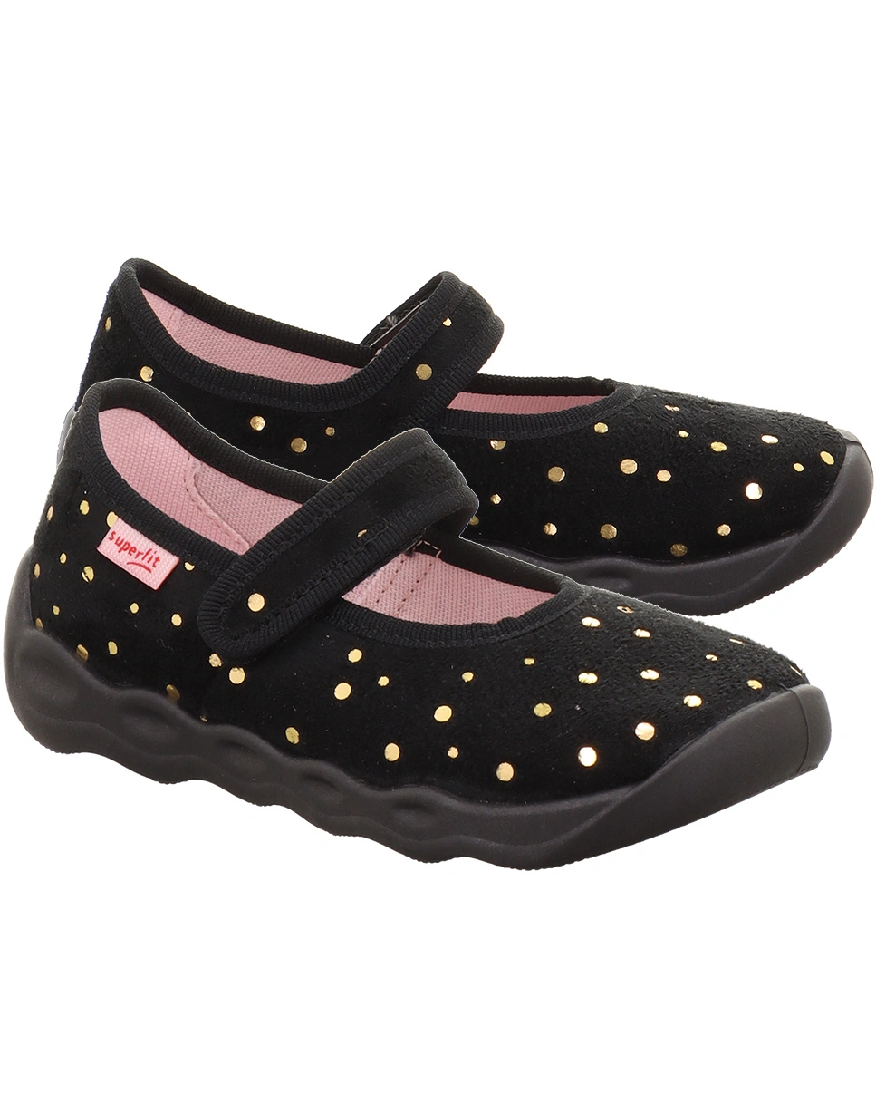 Klett-Spangenhausschuhe BUBBLE in schwarz/gold