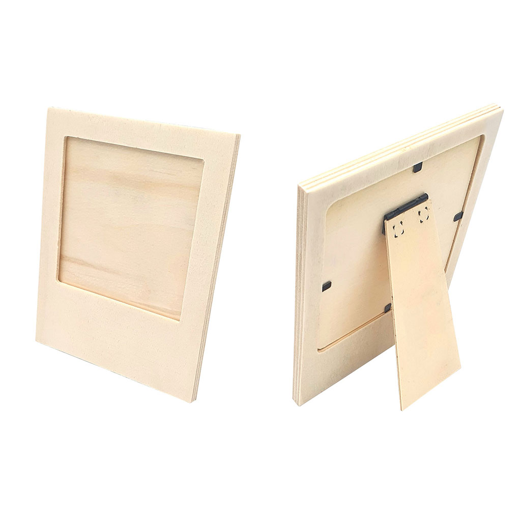 Cadre photo bois forme polaroid 12x15cm