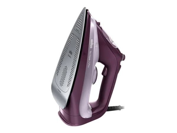 Braun TexStyle 7 Pro SI 7181 VI - Dampstrykejern med automatisk slukking - såleplate: EloxalPlus FreeGlide 3D - 3100 W - fiolett