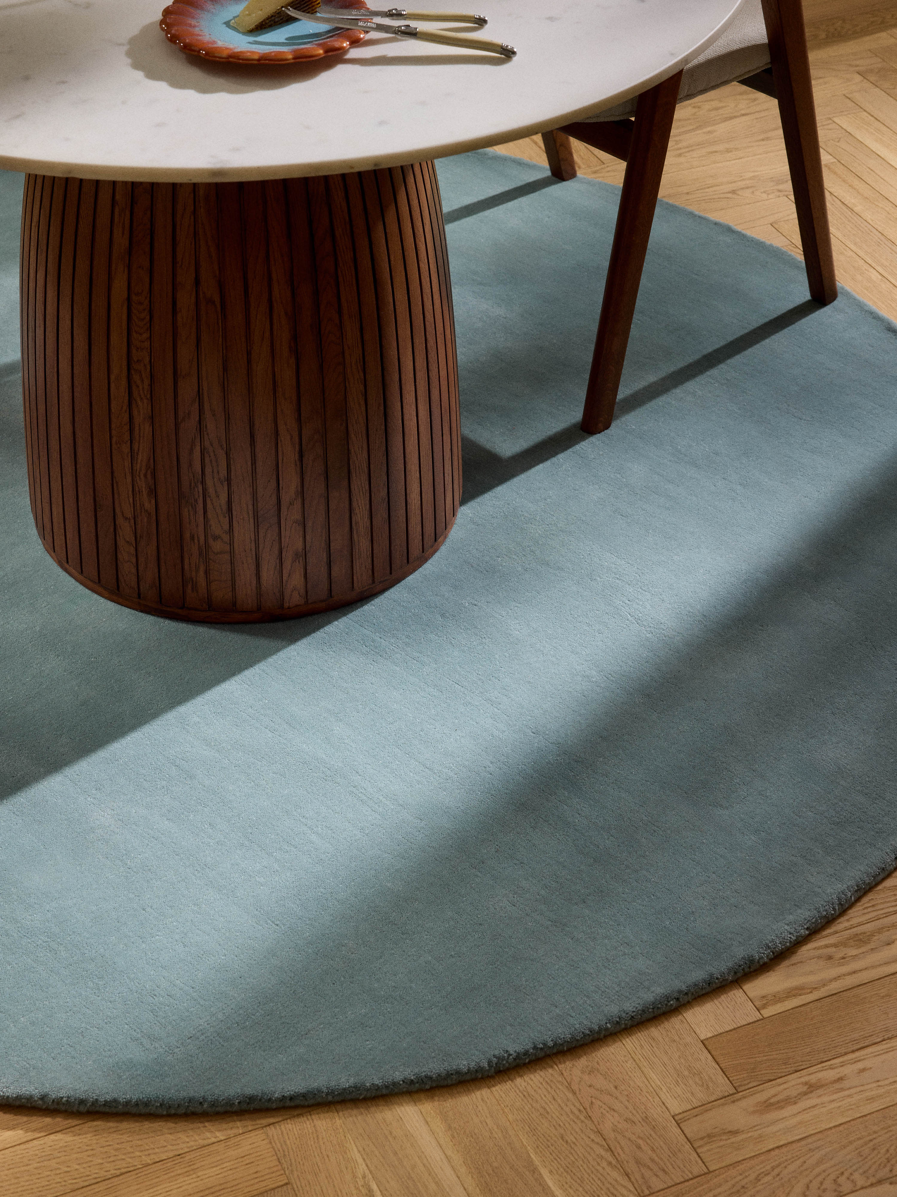 Rond wollen vloerkleed Zayne, handgeweven