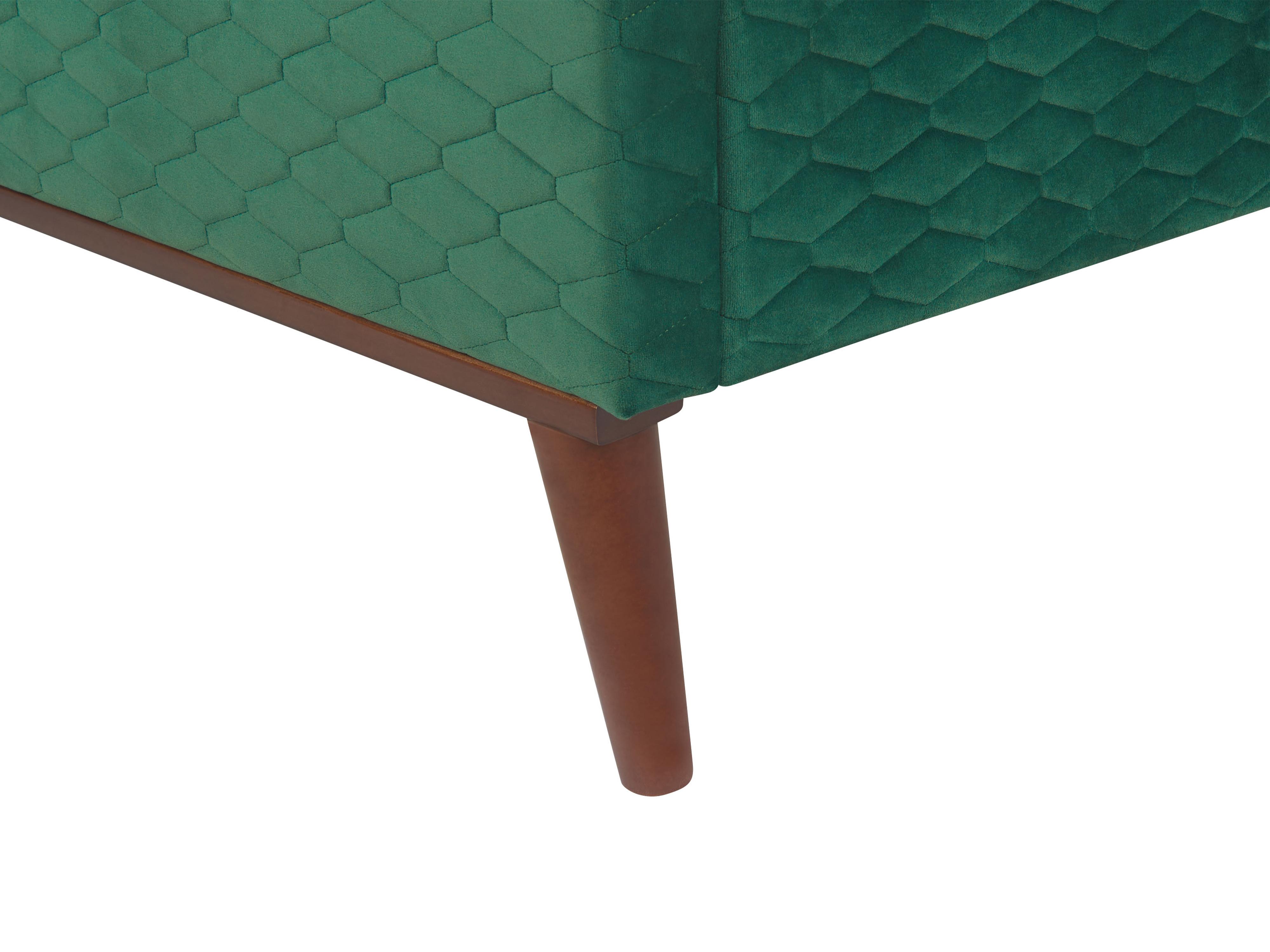 Bed Fluweel BAYONNE 180 x 200 cm Groen