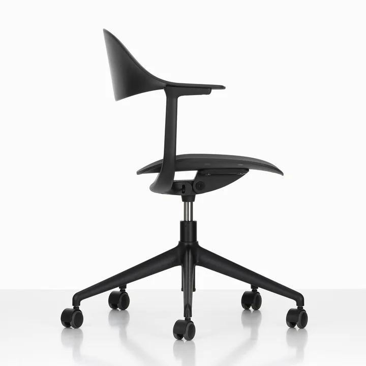 Vitra - Mynt Bürostuhl Viersterngestell, grau / soft light (Rollen für Hartboden)