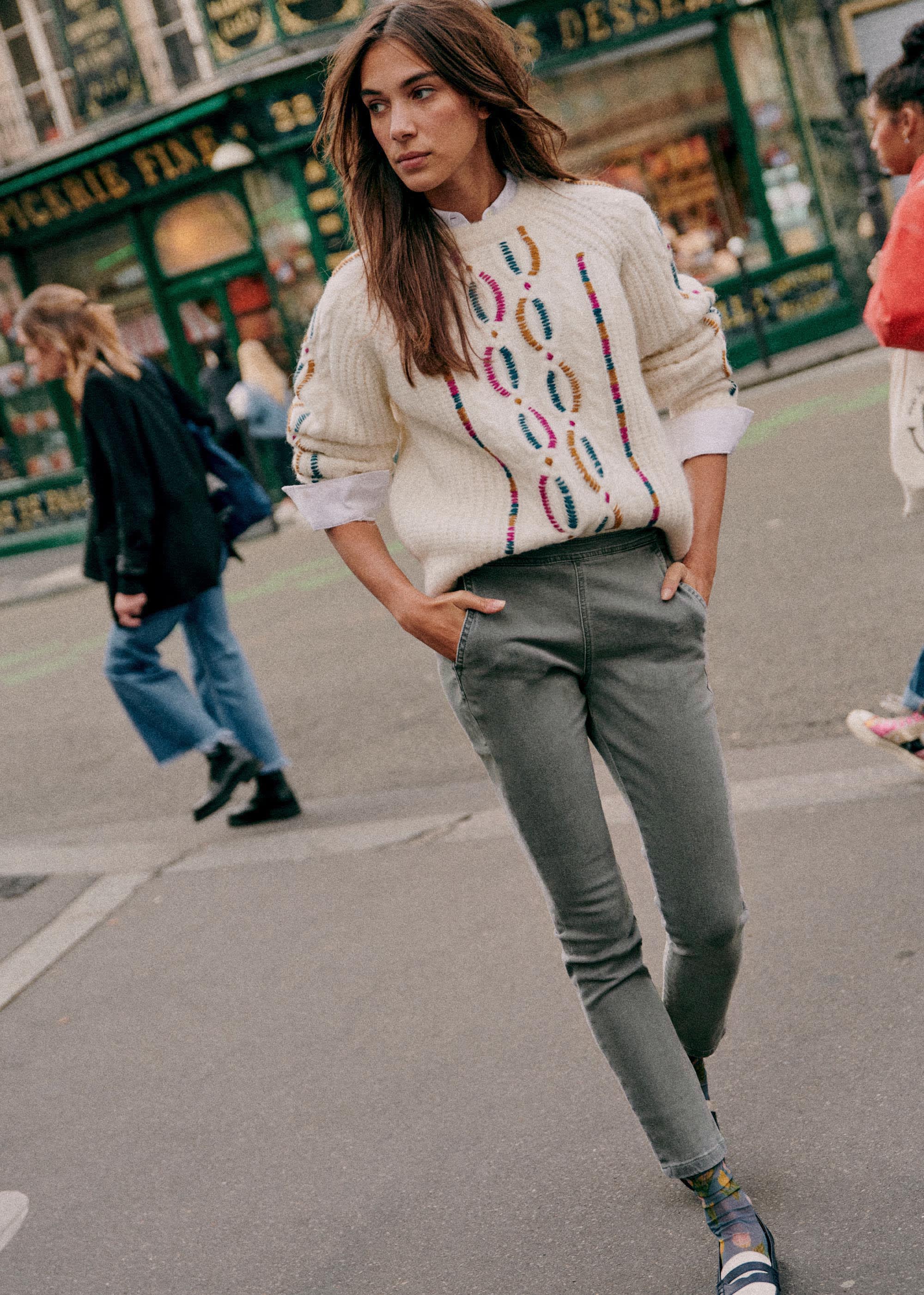 Pantalon Clara - Gris Clair - E-SHOP/BAS Pantalons 5905587