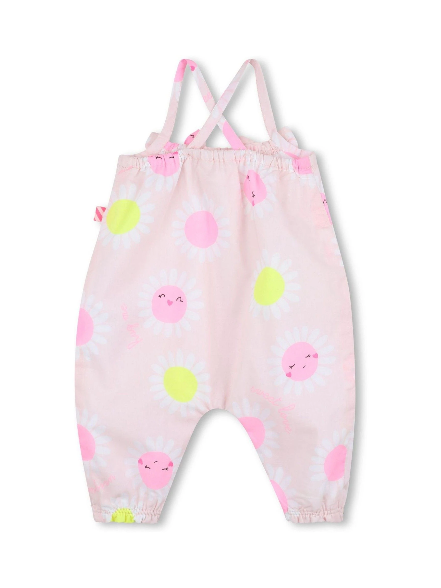 Billieblush Baby Billieblush bretelbroeken van 100% katoen met bloemenprint en strikdetail