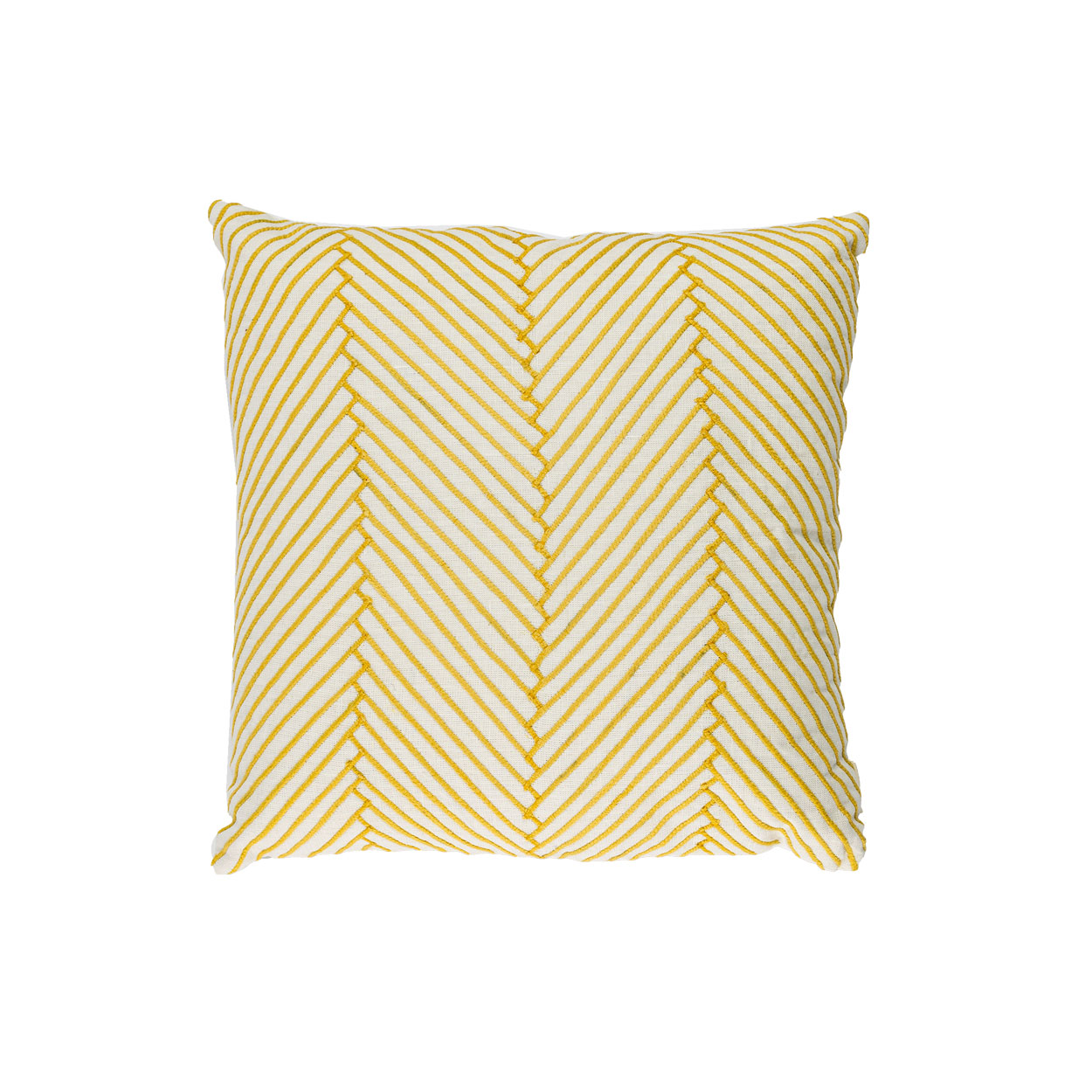 Kussen linnen Dori line mustard
