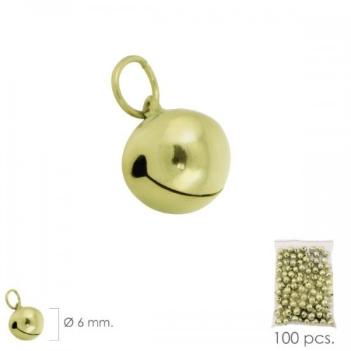 Kit de sinos de níquel banhados a ouro para gatos - 100 unidades