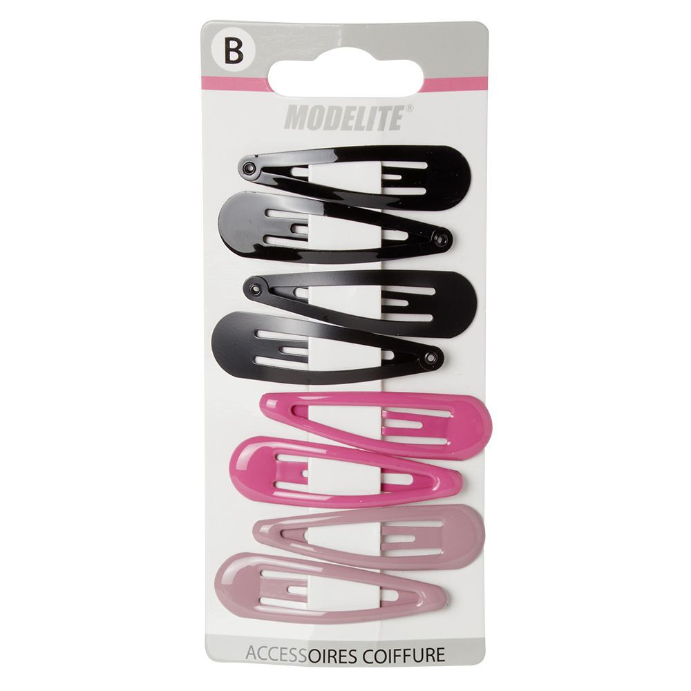 Barrette clic clac enfant métal uni x8