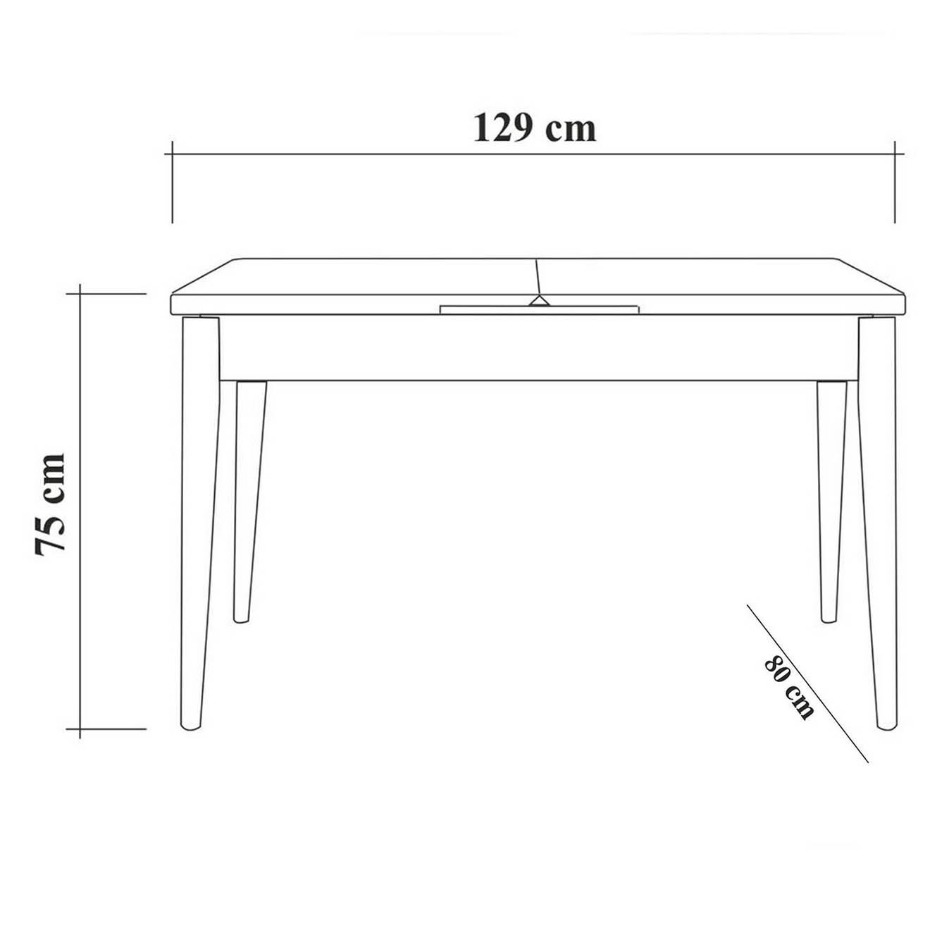 Homitis Table + 2 Chaises + Banc Vina 1070 pin atlantique