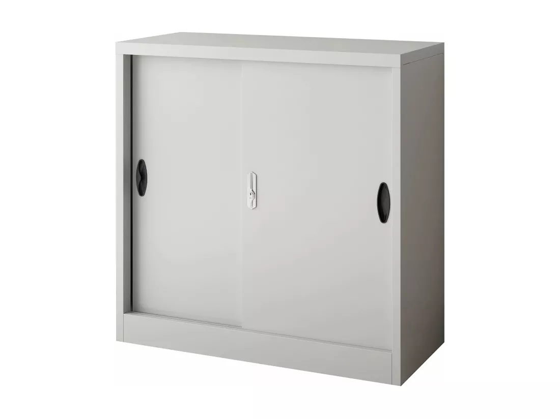 Casier de bureau armoire grise 90 x 40 x 90 cm 03_0008814