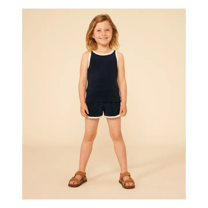 Petit Bateau Débardeur Malabar Eponge | Bleu marine