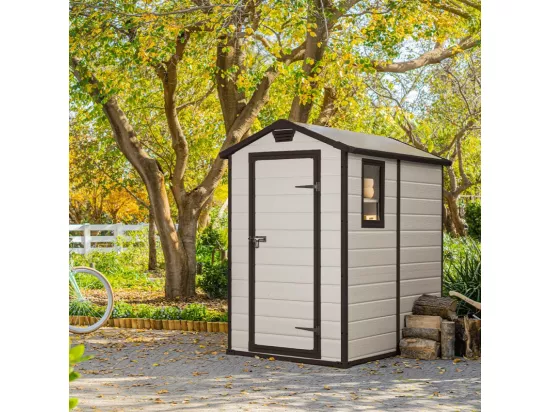 Abri de jardin Boîte en résine PVC 130x192x198cm ResinBox