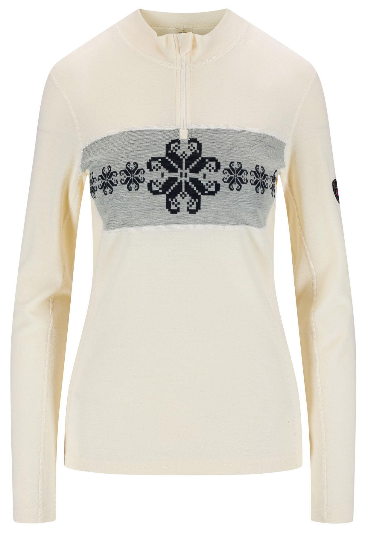 Falkeberg Baselayer Half Zip Dame Offwhite/Navy