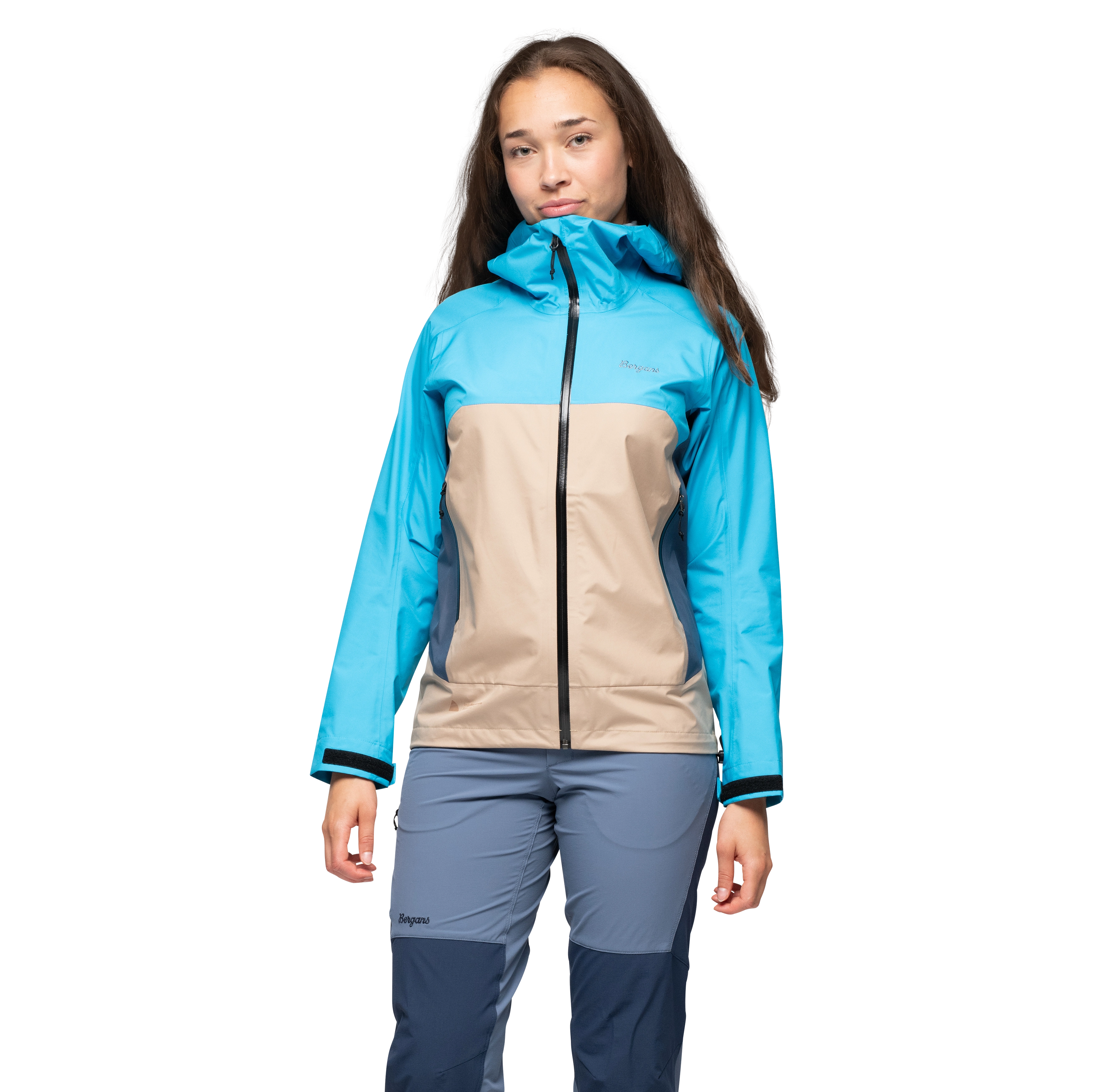 Vaagaa 3L Shell Jacket Women Aqua Lagoon / Warm Sand