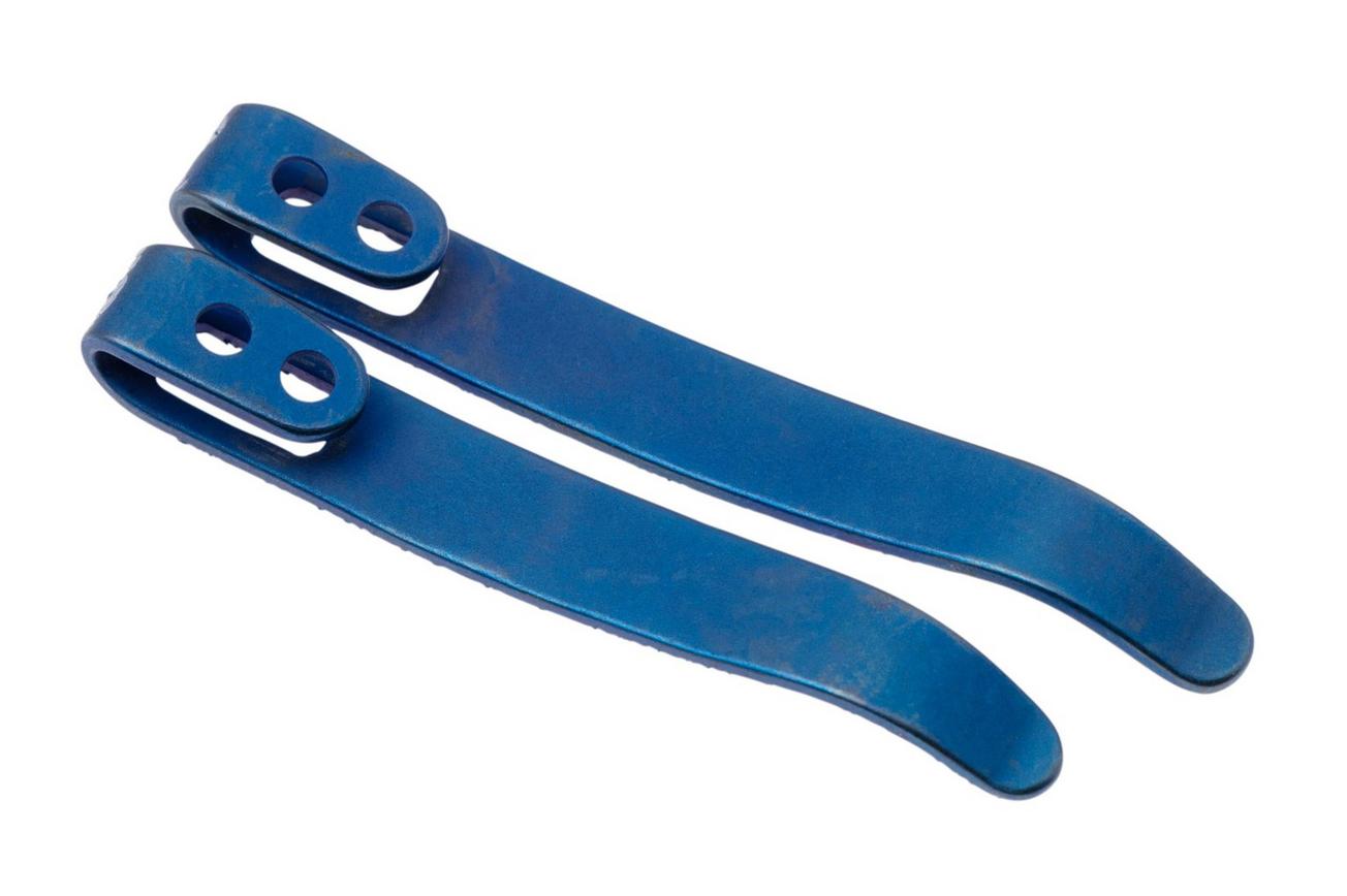Civivi 2x Pocketclip Blue Flamed Titanium T002B zonder schroeven