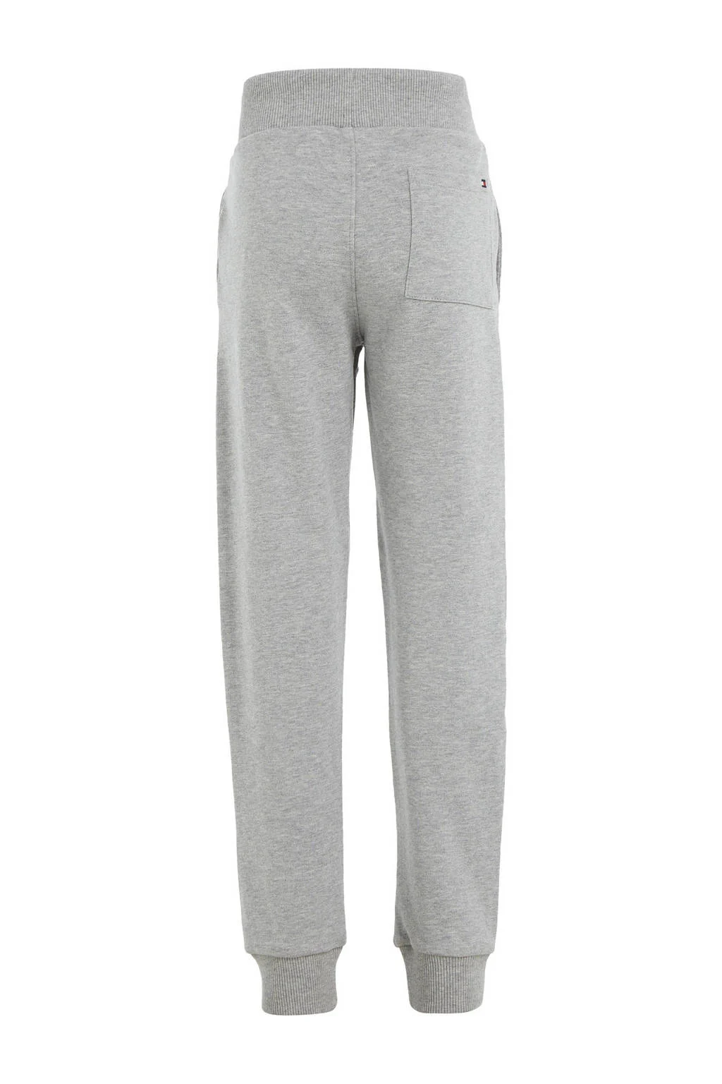 Tommy Hilfiger joggingbroek van katoen lichtgrijs melange/rood/donkerblauw