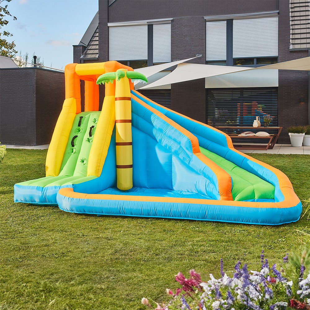Home Deluxe - Opblaasbaar Springkussen VIVI - 400 x 300 x 225 cm - incl. blower en toebehoren, UV-bestendig | Speelkasteel, Springkussen, Springkussen