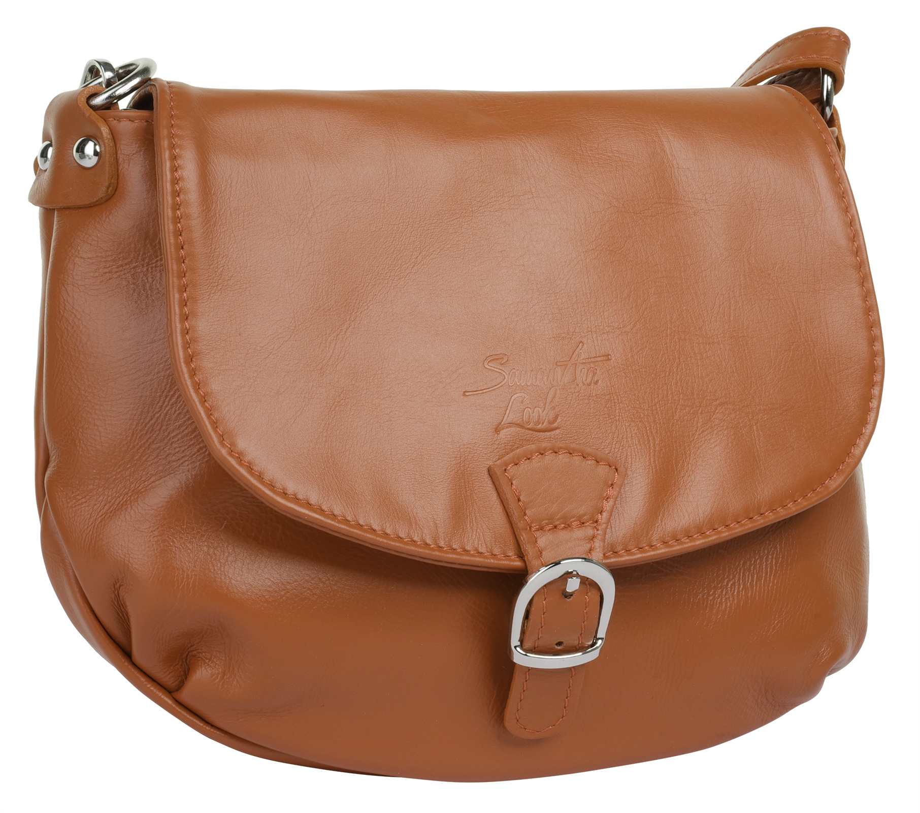 Samantha Look Umhängetasche echt Leder, Made in Italy