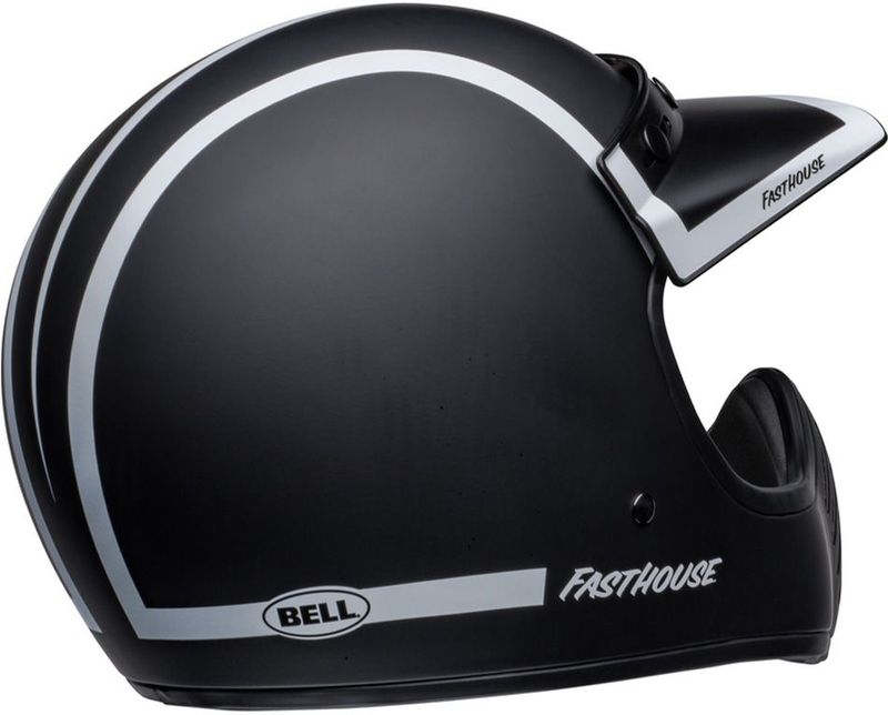 Bell - Moto-3 Fasthouse Old Road - Helm - Zwart Wit - Integraalhelm