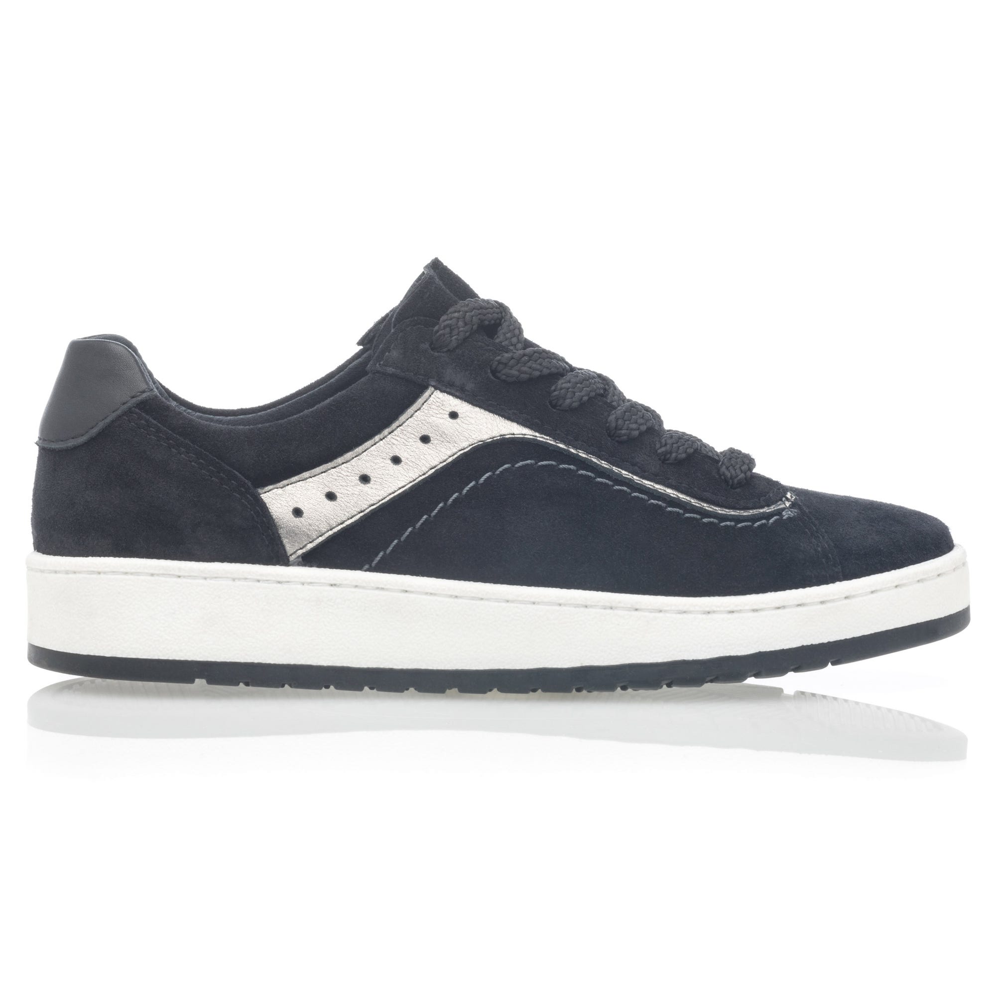 Baskets basses Femme en cuir noir