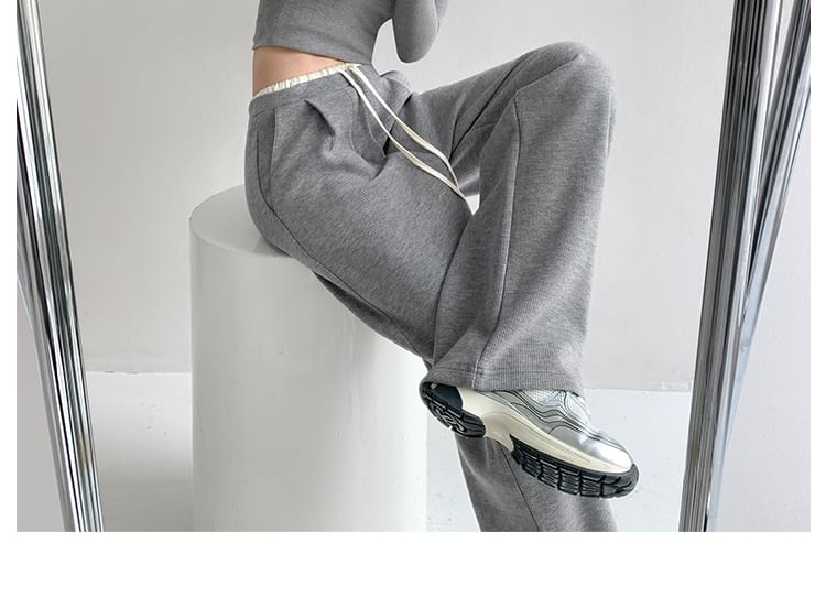 Shira - Wijde joggingbroek met tailledetails