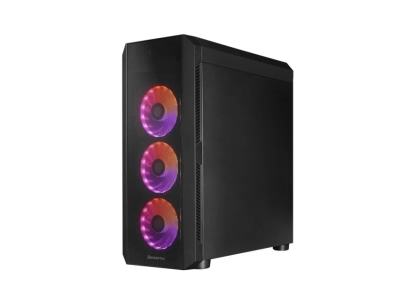 Chieftec SCORPION 4 - Tower - ATX - sidepanel med vindue (hærdet glas) - ingen strømforsyning (ATX) - sort - USB/Lyd