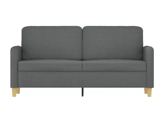 Canapé à 2 places Gris foncé 140 cm Tissu
